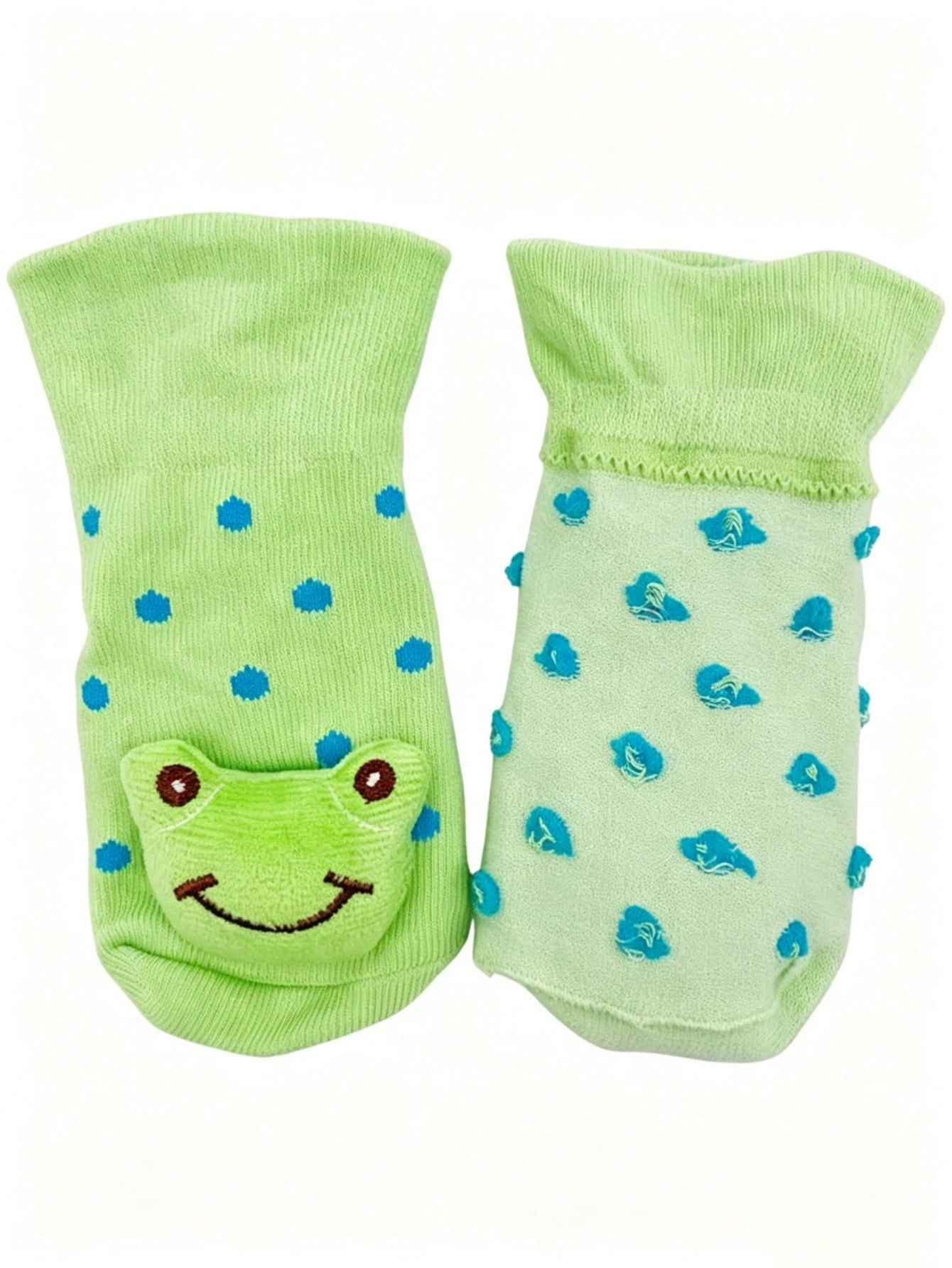6/1 Pair Baby 3D Cartoon Animal Non Slip Ankle Socks, Panda Frog Bear Elephant Star Flower Doll Decor Striped Soft Newborn Infant Floor Funny Socks