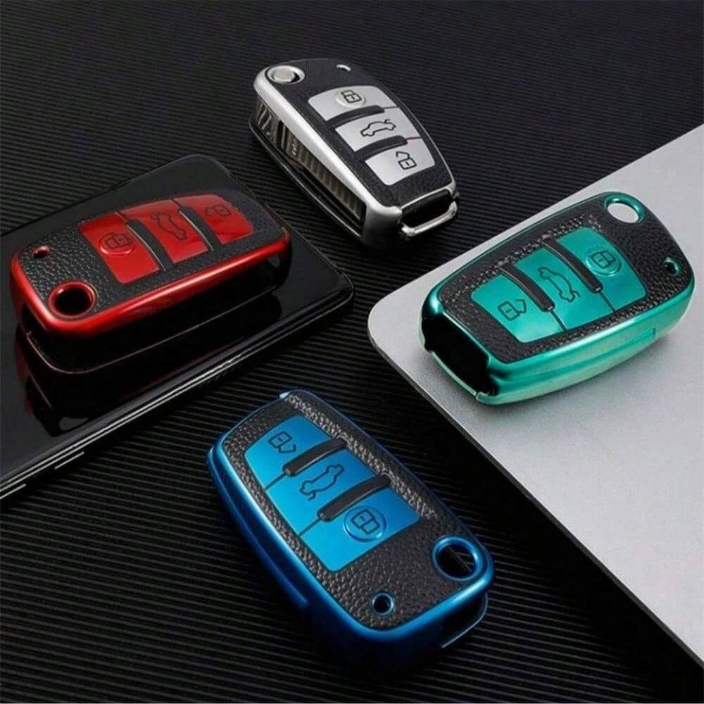 6 3 5 Passat Touran Bora Golf 4/5/6 Tiguan Jetta Lavida Octavia Car Key Protective Cover Anti-Drop Anti-Dust Key Pouch