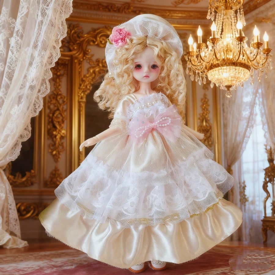 6-Inch BJD Doll Dress, 30cm Doll Jumpsuit Skirt, Girly Style (Doll, Shoes And Socks Not Included)