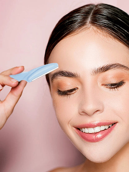60/30/12/6/3/1pc Light Blue Set, Eyebrow Trimmer, Exfoliating Shaver, Body Hair Removal Trimmer And Facial Trimmer, Women's Eyebrow Shaping Tool, Suitable For Daily Use Or Travel, Gift, Affordable Goo