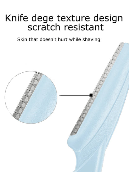 60/30/12/6/3/1pc Light Blue Set, Eyebrow Trimmer, Exfoliating Shaver, Body Hair Removal Trimmer And Facial Trimmer, Women's Eyebrow Shaping Tool, Suitable For Daily Use Or Travel, Gift, Affordable Goo