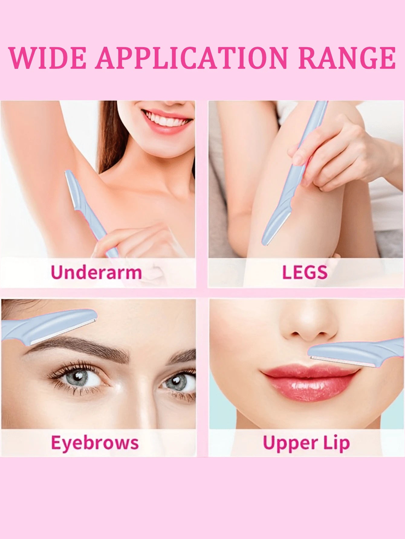 60/30/12/6/3/1pc Light Blue Set, Eyebrow Trimmer, Exfoliating Shaver, Body Hair Removal Trimmer And Facial Trimmer, Women's Eyebrow Shaping Tool, Suitable For Daily Use Or Travel, Gift, Affordable Goo