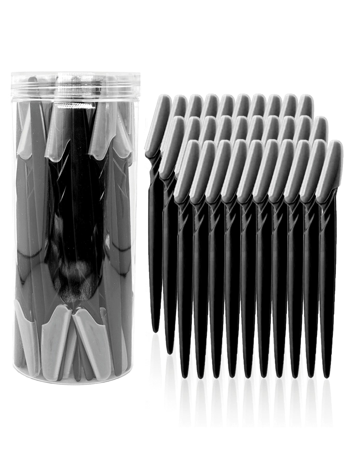 60/30/12/6/3/1pc Light Blue Set, Eyebrow Trimmer, Exfoliating Shaver, Body Hair Removal Trimmer And Facial Trimmer, Women's Eyebrow Shaping Tool, Suitable For Daily Use Or Travel, Gift, Affordable Goo