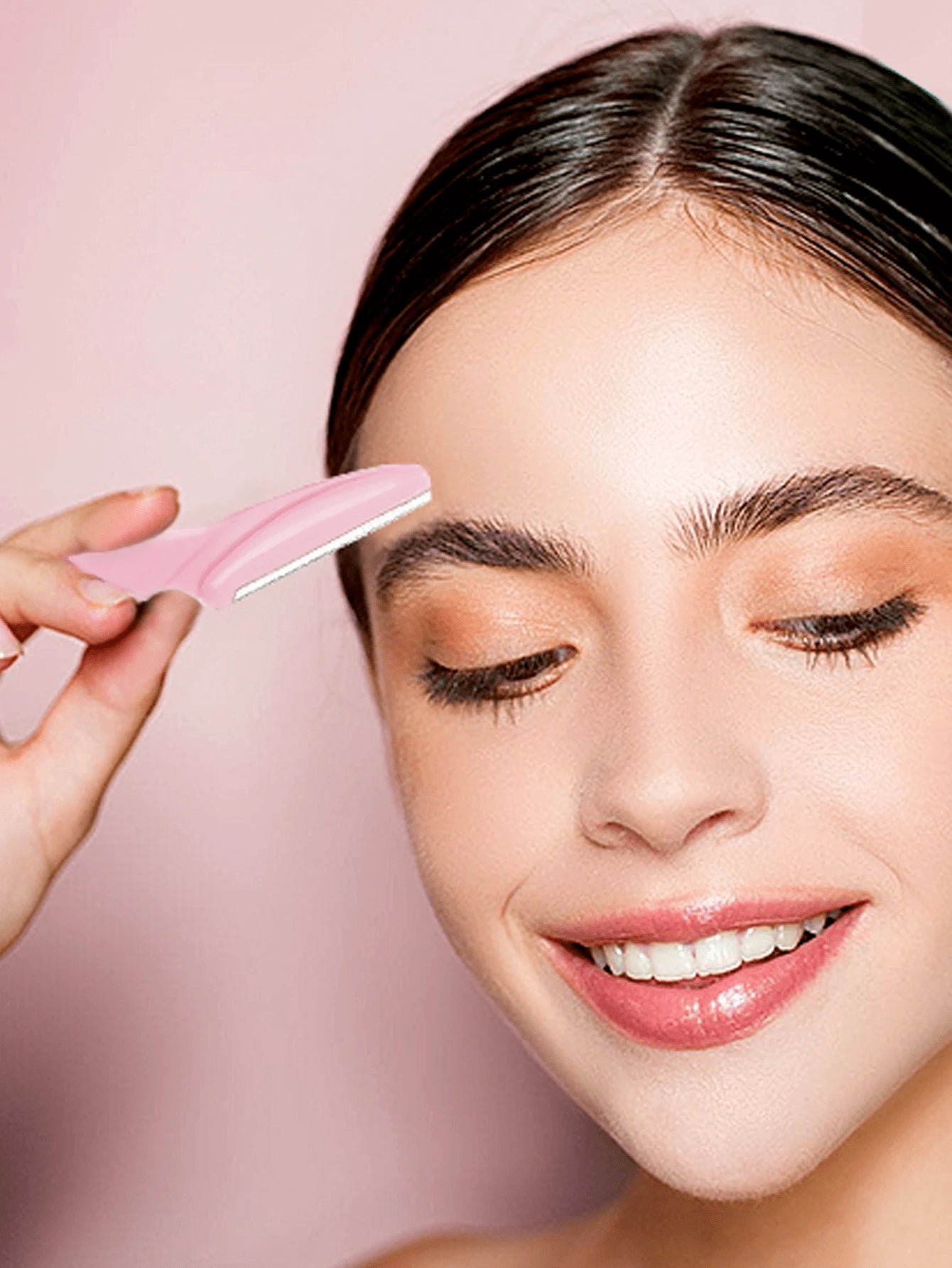 60/30/12/6/3/1pc Light Pink Set, Eyebrow Trimmer, Exfoliating Shaver, Body Hair Remover And Facial Trimmer, Women's Eyebrow Grooming Tool, Suitable For Daily Use Or Travel, Gift, Budget-Friendly, Trav