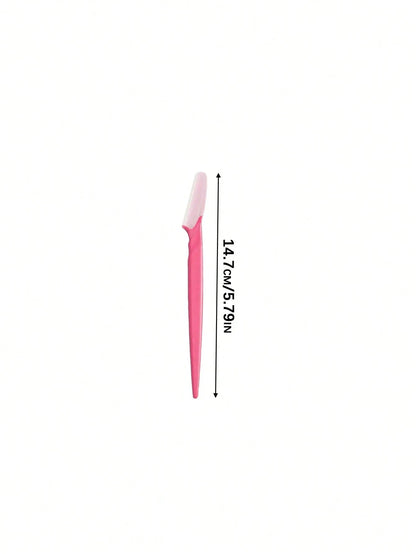 60 Piece Rose Red Eyebrow Trimmer Set, Eyebrow Trimmer/Shaver, Exfoliating Shaving Tool, Body Hair Trimmer And Facial And Eyebrow Shaver Set, Long Handled Blade With Precise Protective Cover, Women'S