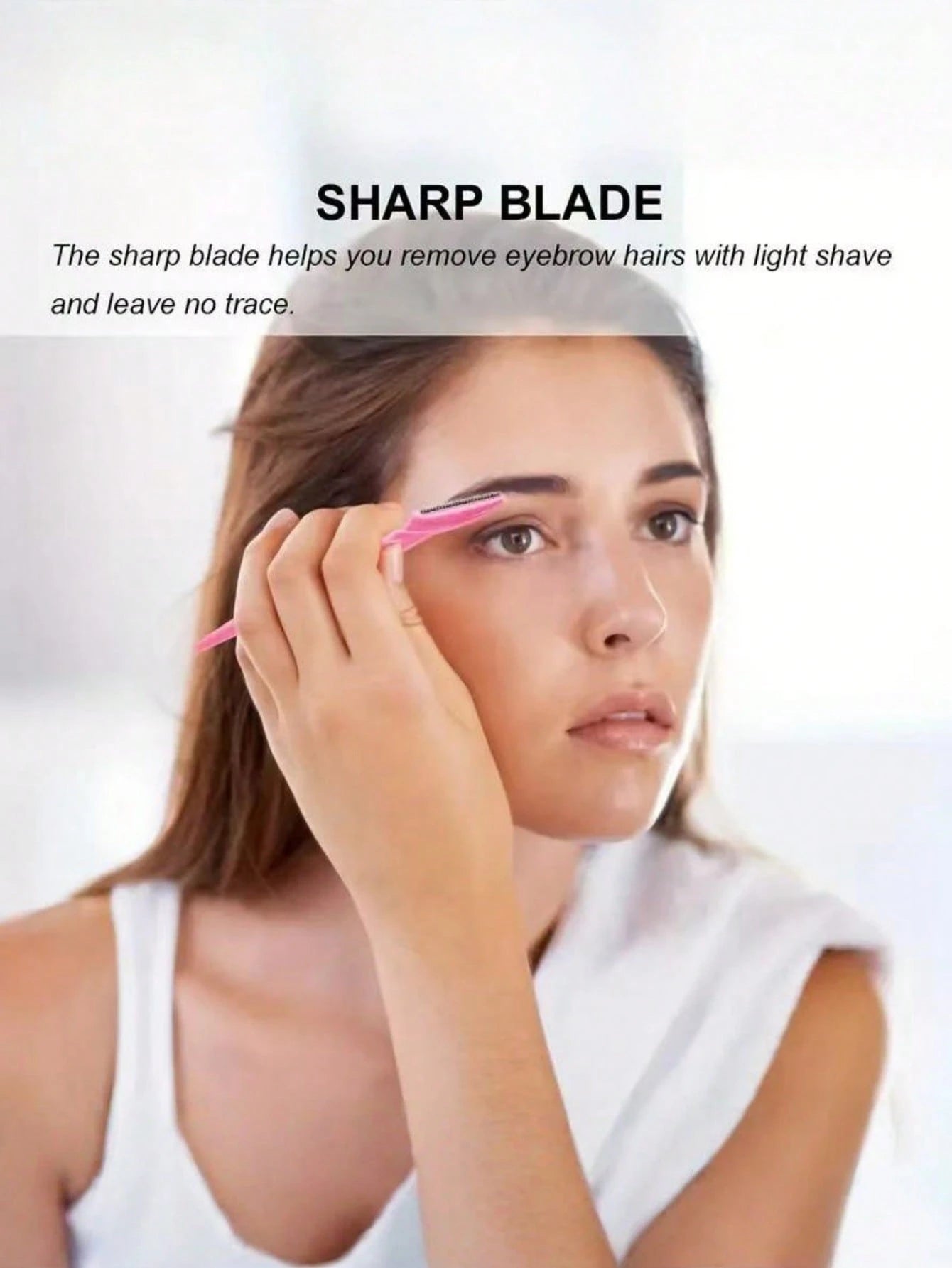60 Piece Rose Red Eyebrow Trimmer Set, Eyebrow Trimmer/Shaver, Exfoliating Shaving Tool, Body Hair Trimmer And Facial And Eyebrow Shaver Set, Long Handled Blade With Precise Protective Cover, Women'S