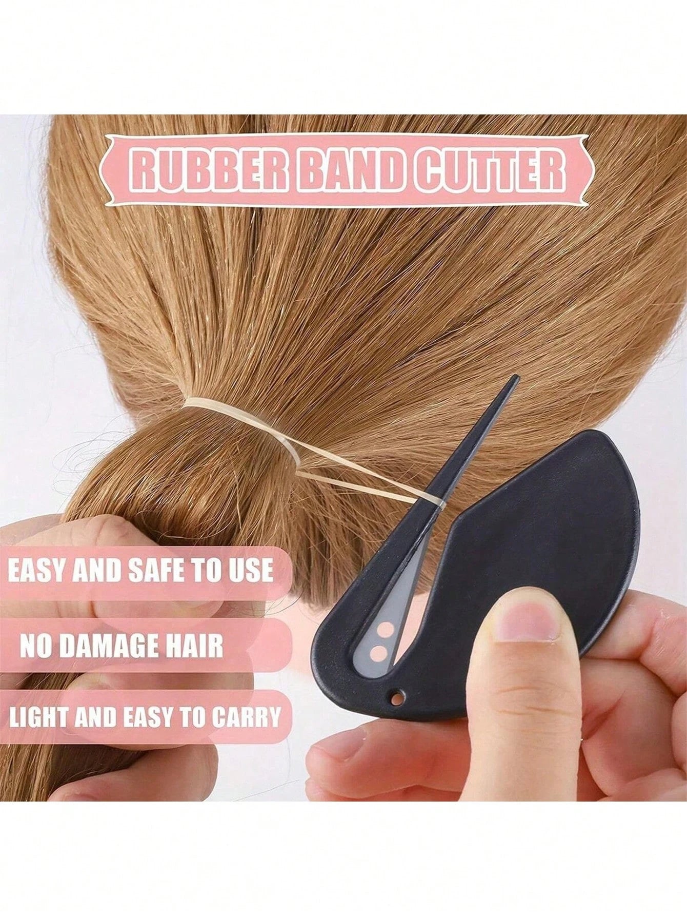 6pcs Hair Styling Tool Set, Includes 2 French Braiding Rings, Hair Cutting Scissors In Leather Case, Volumizing Brush, Pointed Tail Comb, Edge Comb (For Hairline & Back-Brushing), Suitable For Women's