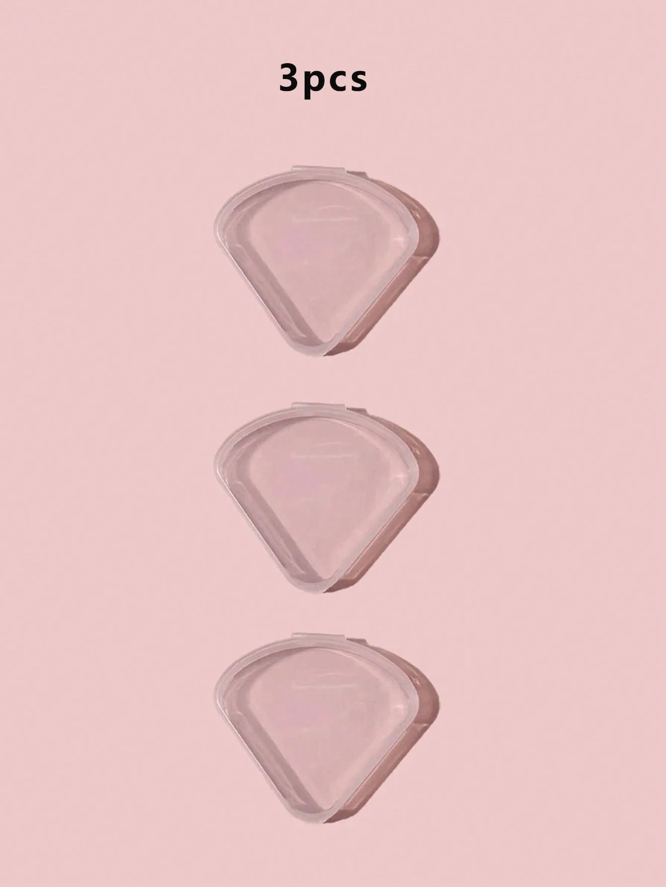6pcs Portable Triangle Shape Makeup Sponge Holders, Transparent Breathable Plastic Makeup Case For Travel, Outdoor, Dustproof, Makeup Essentials,Makeup,Cheap,Room Decor,Vanity,Travel,Bedroom,Makeup Ac