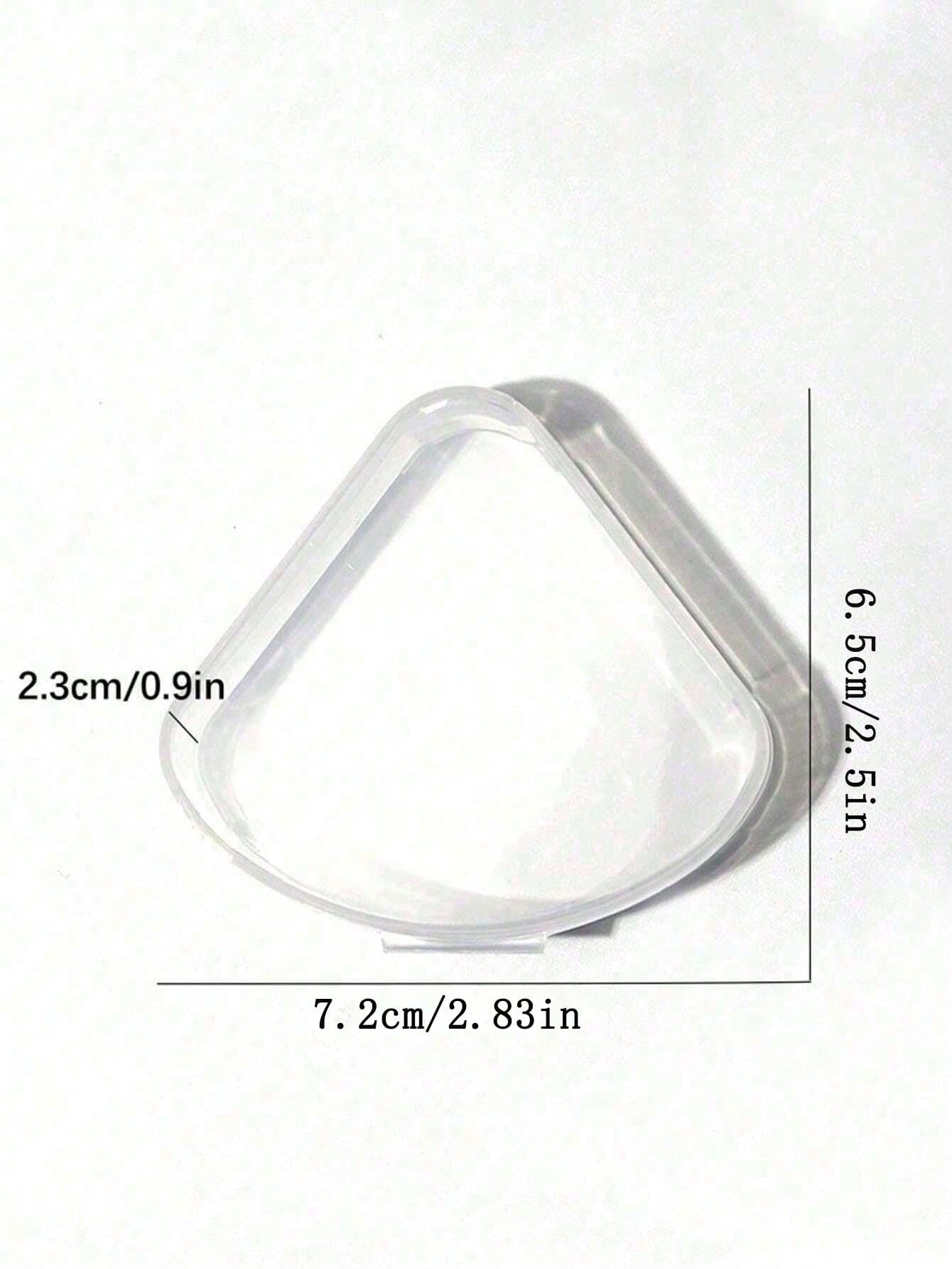 6pcs Portable Triangle Shape Makeup Sponge Holders, Transparent Breathable Plastic Makeup Case For Travel, Outdoor, Dustproof, Makeup Essentials,Makeup,Cheap,Room Decor,Vanity,Travel,Bedroom,Makeup Ac
