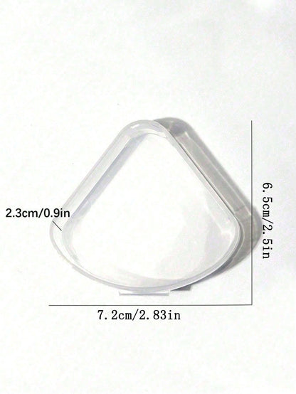 6pcs Portable Triangle Shape Makeup Sponge Holders, Transparent Breathable Plastic Makeup Case For Travel, Outdoor, Dustproof, Makeup Essentials,Makeup,Cheap,Room Decor,Vanity,Travel,Bedroom,Makeup Ac