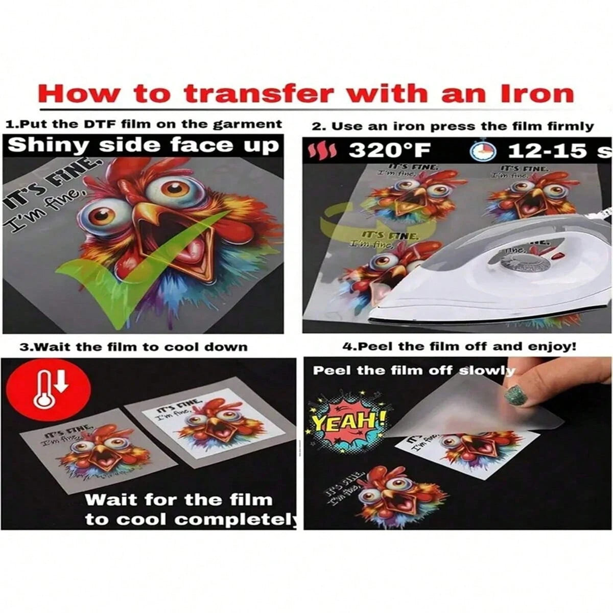 6pcs/Set Pray Designs Large DIY Iron-On DTF Transfers- Washable Heat Transfer Designs For Clothing, T-Shirts, Masks, Jeans, And Backpacks- Ready Press Decals With Plastisol Patch
