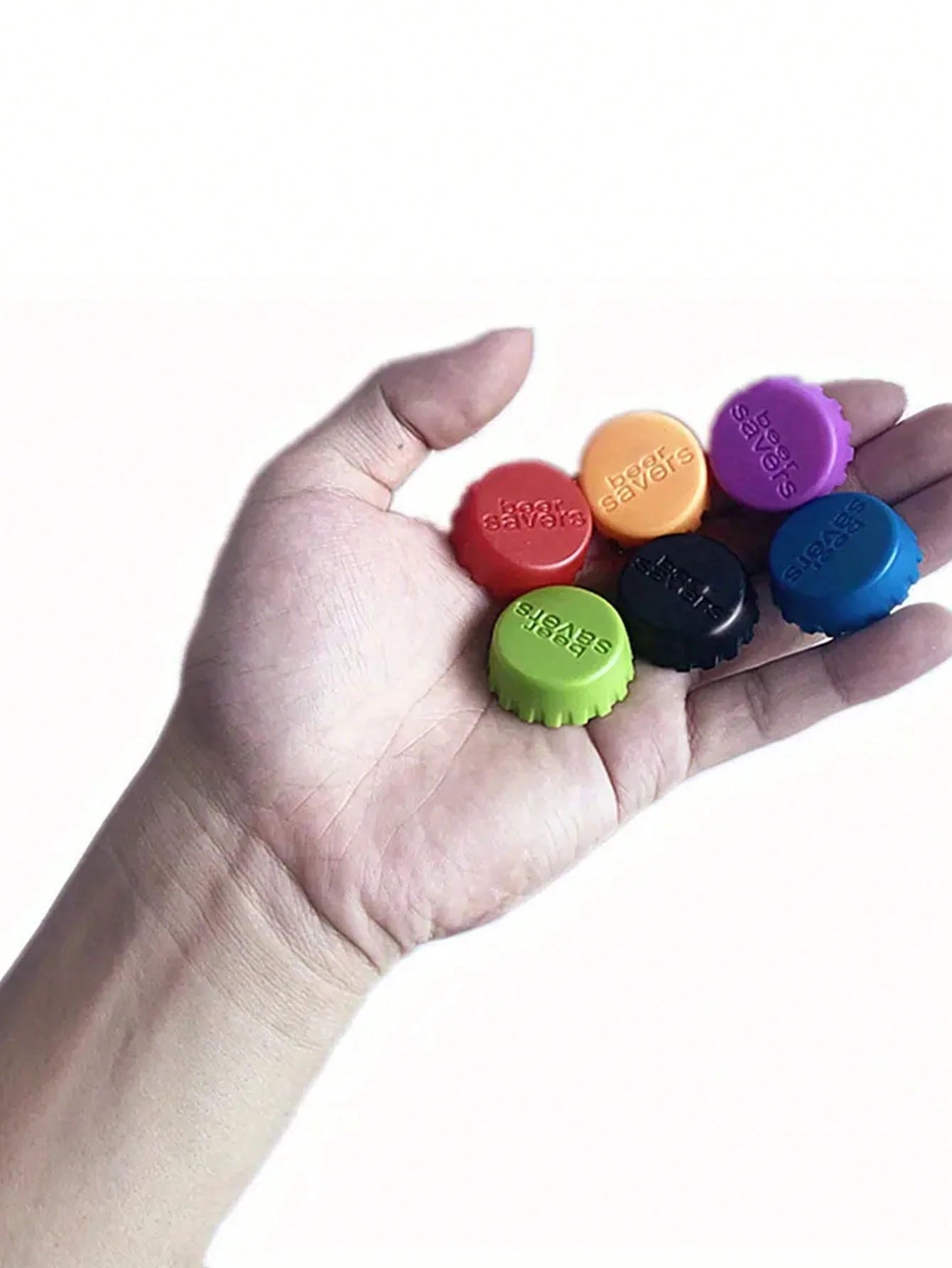 6pcs/Set Reusable Silicone Bottle Cap, Sealed Beer Lid, Kitchen Vinegar Soy Sauce Bottle, Soda Cola Wine Preservation Lid, Reusable Practical Colorful Wine Stopper For Wine Beer Beverage Bottle, Food