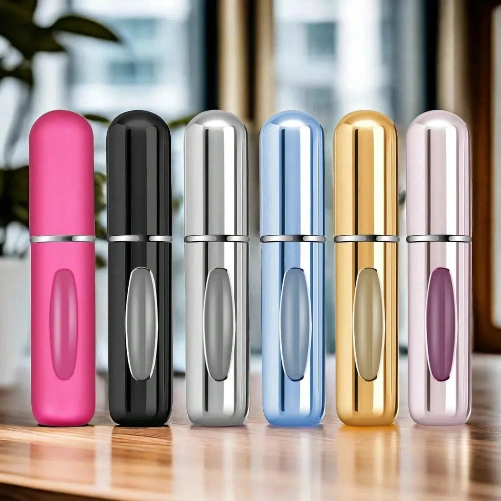 6pcs Travel Perfume Bottles, Refillable Portable Mini Spray Refill Bottles, Women's Pocket Perfume Sprayer, 5ml