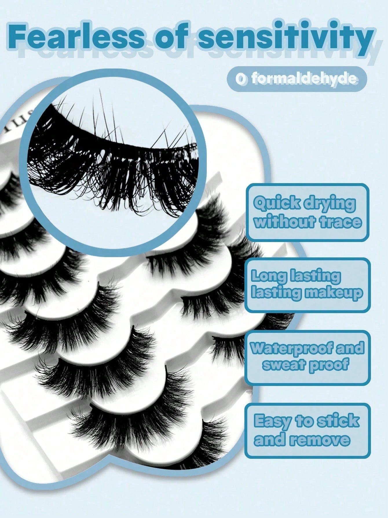 7 Pairs Outer Angle Extended Fluffy False Eyelashes Suitable For Daily Makeup Use