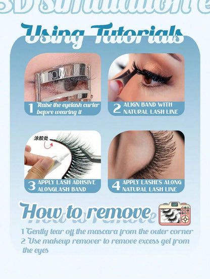 7 Pairs Outer Angle Extended Fluffy False Eyelashes Suitable For Daily Makeup Use