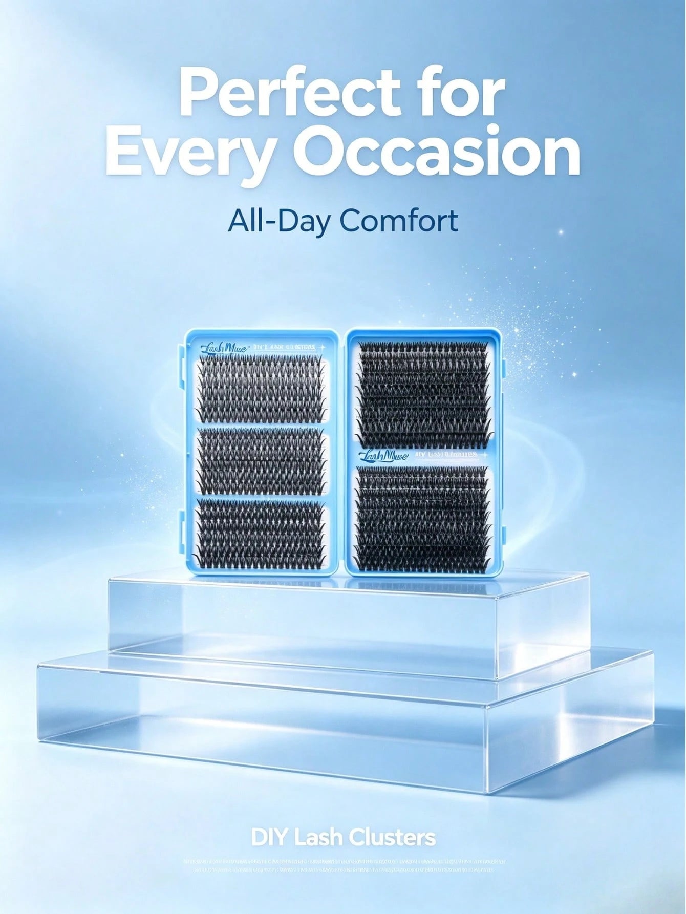 720 Clusters D-Curl High Capacity False Eyelash Book, 30D+40D+50D+60D Four Density Combination, 8-16MM Mixed Length, Zoned Single Cluster Lashes Transitioning From Fine Natural To Dense Fluffy, Mink-L