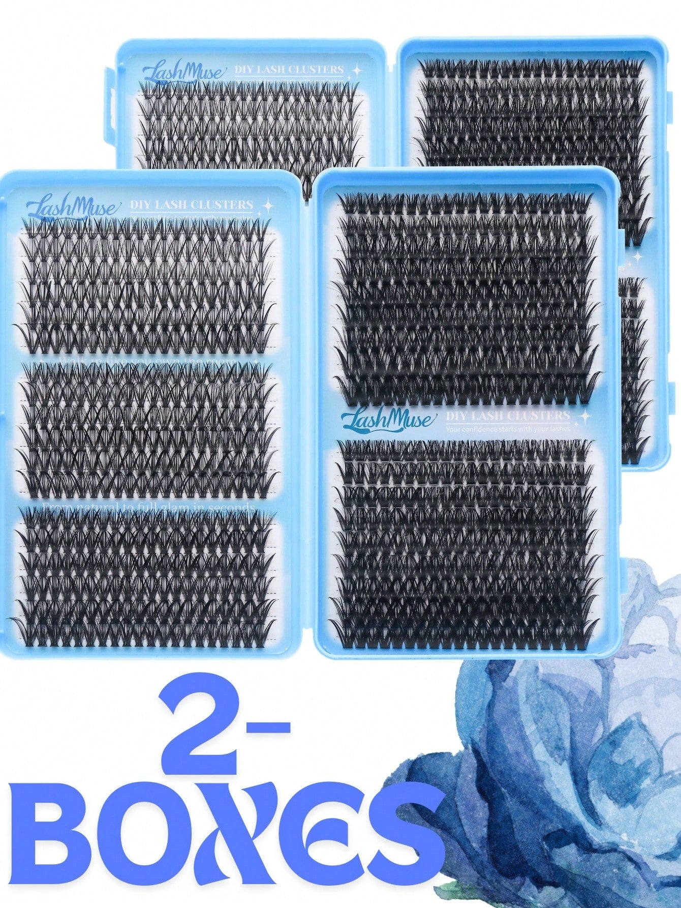 720 Clusters D-Curl High Capacity False Eyelash Book, 30D+40D+50D+60D Four Density Combination, 8-16MM Mixed Length, Zoned Single Cluster Lashes Transitioning From Fine Natural To Dense Fluffy, Mink-L