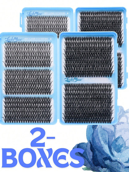 720 Clusters D-Curl High Capacity False Eyelash Book, 30D+40D+50D+60D Four Density Combination, 8-16MM Mixed Length, Zoned Single Cluster Lashes Transitioning From Fine Natural To Dense Fluffy, Mink-L