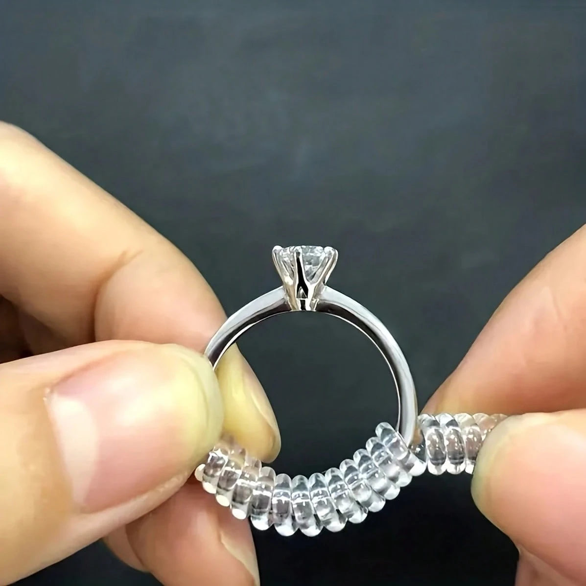8/4pcs Invisible Ring Size Adjuster Common Size For Loose Rings, Transparent Silicone, Ring Sizers Ring Spacers Or Ring Tightener - Invisible Ring Guards - 4 Sizes Fitter, Resizer Fit Almost Any Size