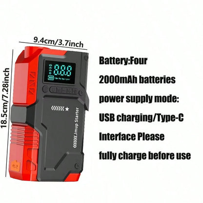 8000A Car Jump Starter With Air Pump, 12V Car Battery, 180PSI Digital Tire Pressure Gauge, Emergency Start For Trucks And SUVs, Accurate Tire Pressure Detection, LED Lighting, Car Accessories, Jump St