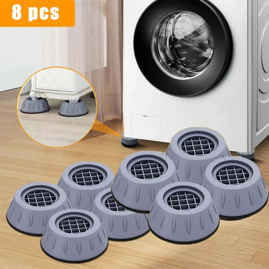 8PCS Anti-Vibration Washing Machine Heightening Pads, Non-Slip Rubber Base Support Mats For Laundry Machine Protection 8-Piece Washing Machine Anti-Vibration Heightening Pads, Anti-Slip Rubber Feet Ba