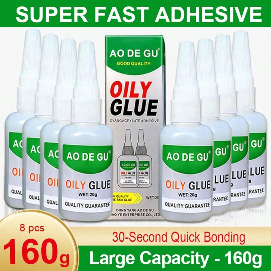 8PCS Heavy Duty Super Glue For Shoe Repair, Home Repair & DIY Projects – Fast Dry Waterproof Instant Adhesive With Precision Anti-Clog Nozzle For Plastic, Metal, Wood & Leather