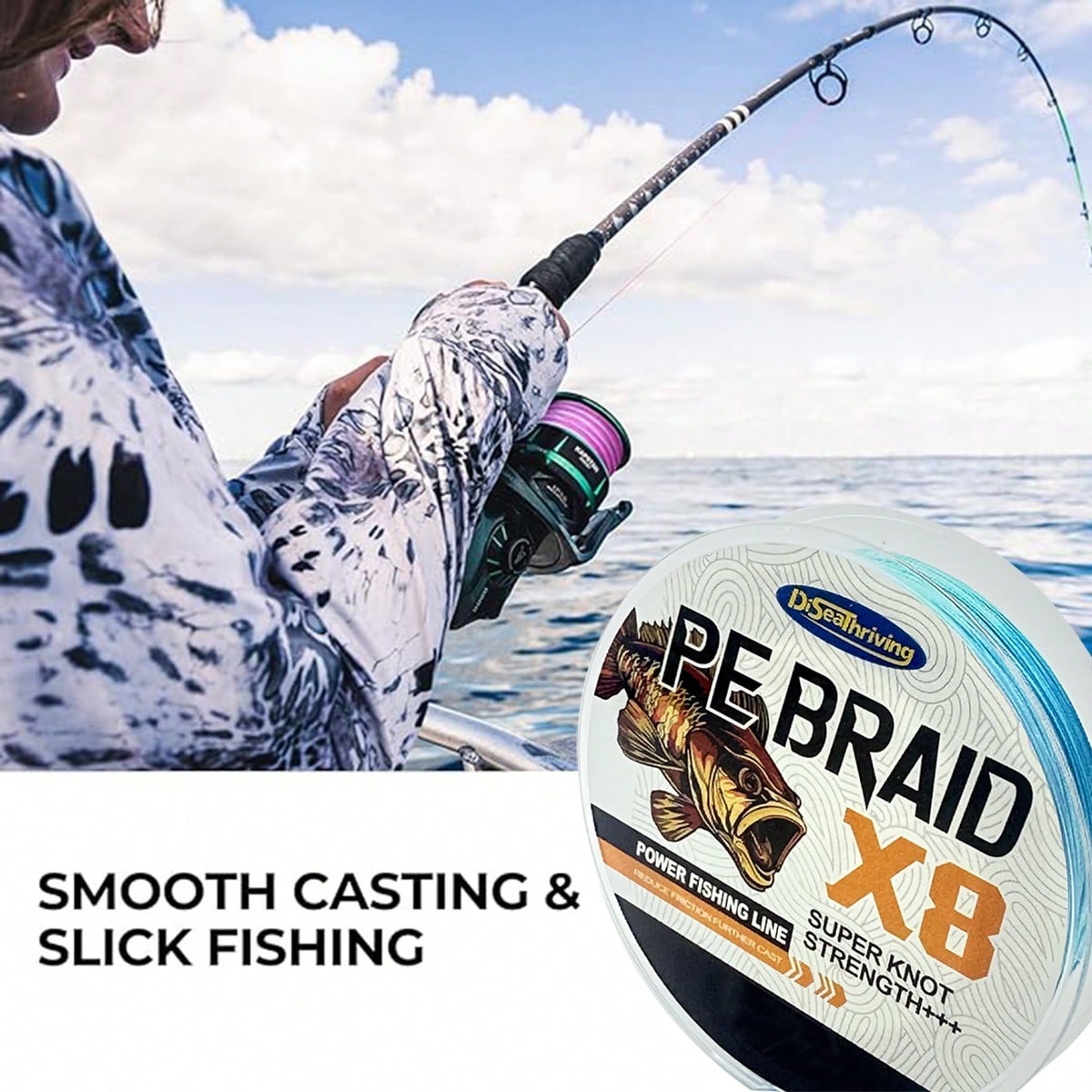 8pcs High Quality PE Braided Fishing Line- High Strength, Abrasion Resistant, Durable, Available In 100m/300m/500m Lengths, Fishing Tool, Fishing Gift
