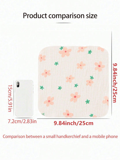 8pcs Lightweight Breathable Single-Layer Baby Bibs, Feeding Wipes, Multi-Purpose Cloths, Suitable For All Seasons