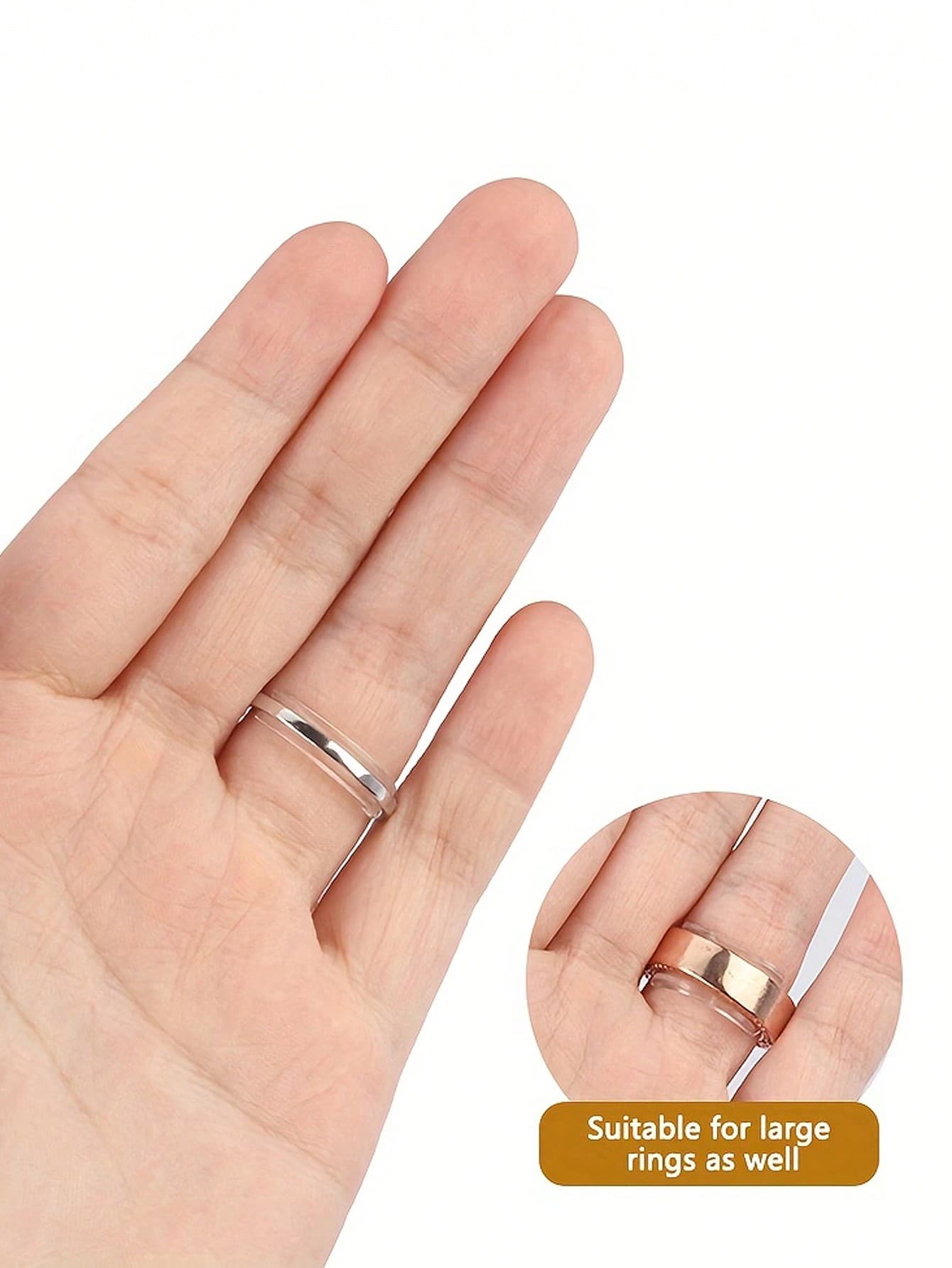 8pcs Transparent Invisible Ring Sizer- Adjustable Silicone Ring Adjuster Suitable For Engagement, Wedding And Daily Wear-, Lightweight, Easy To Use- Fits All Ring Styles, Suitable For Brides, Wedd