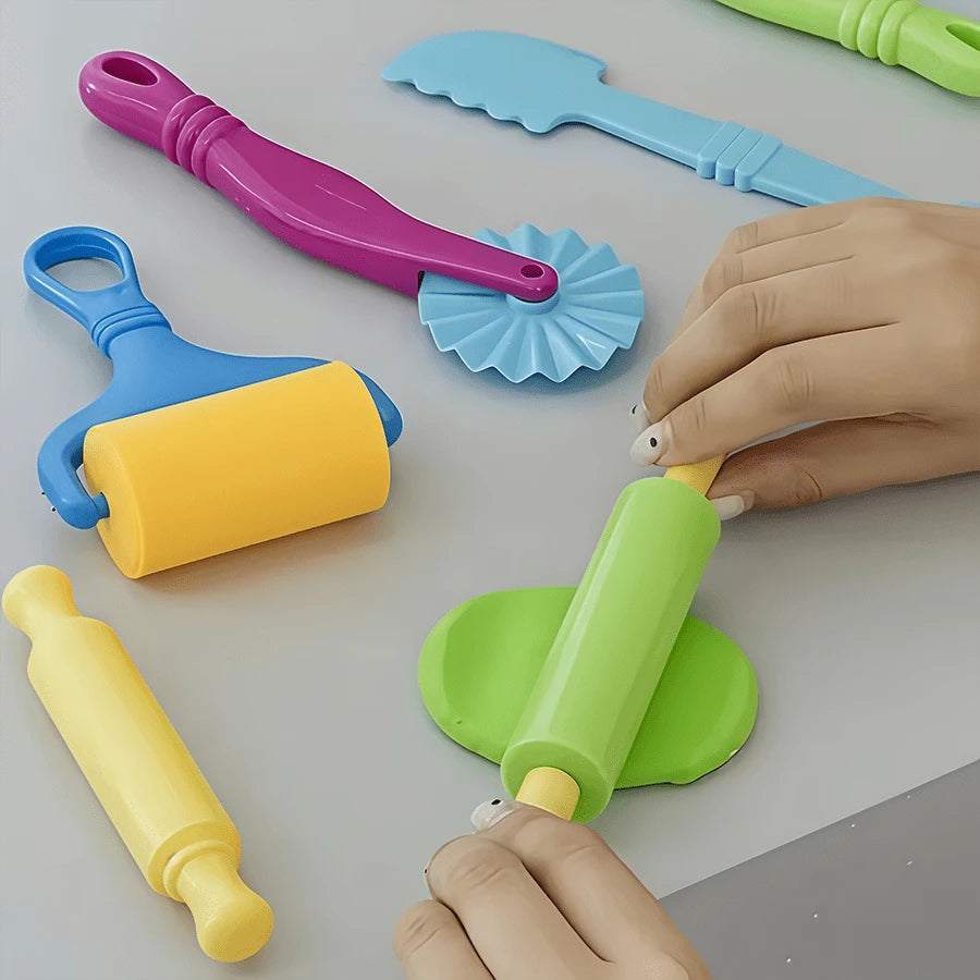 9/12/21/26PCS Colored Clay Tool Set, Including Plastic Animal Knives And Accessories, Colored Clay Crafts In Various Colors, Clay Embossing Kit With Animal/Flower/Letter Designs, Easy To Clean, Reusab