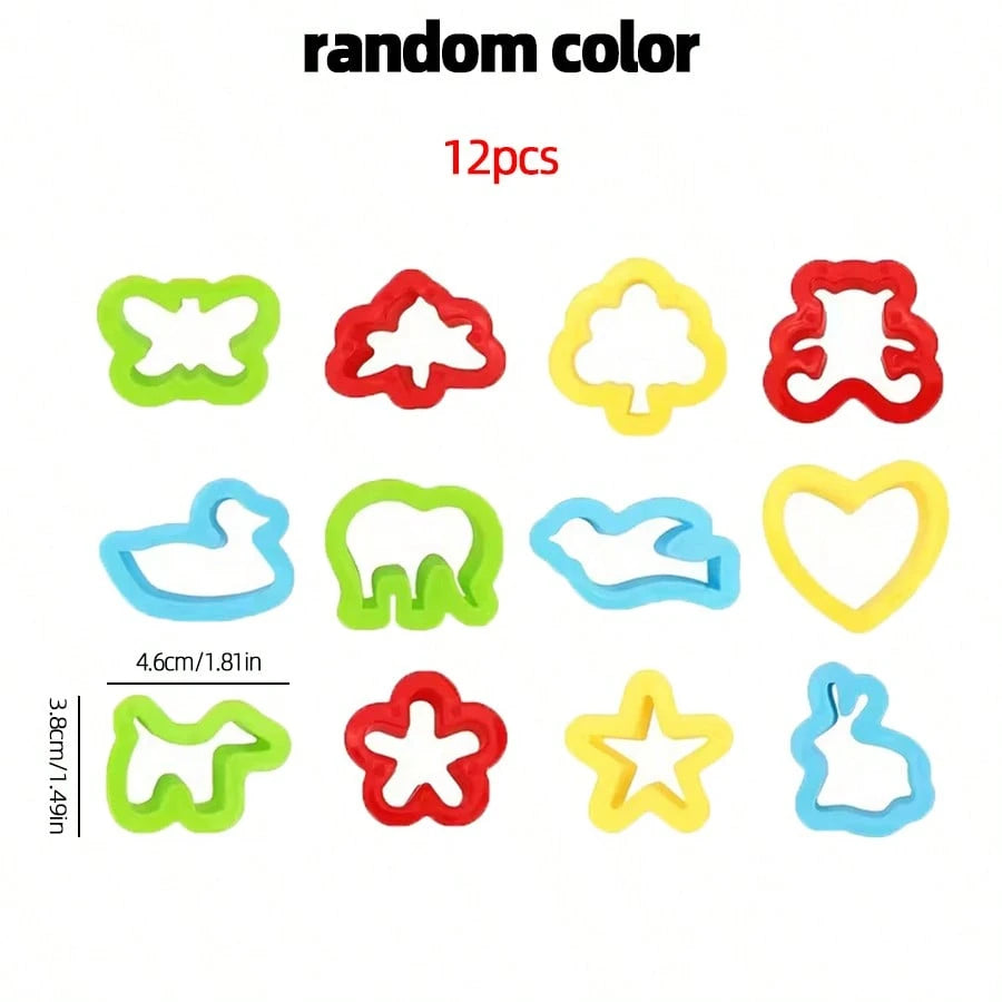 9/12/21/26PCS Colored Clay Tool Set, Including Plastic Animal Knives And Accessories, Colored Clay Crafts In Various Colors, Clay Embossing Kit With Animal/Flower/Letter Designs, Easy To Clean, Reusab