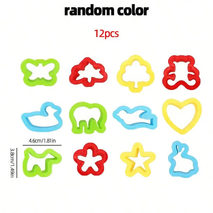 9/12/21/26PCS Colored Clay Tool Set, Including Plastic Animal Knives And Accessories, Colored Clay Crafts In Various Colors, Clay Embossing Kit With Animal/Flower/Letter Designs, Easy To Clean, Reusab