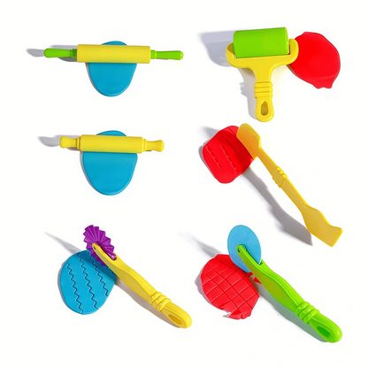 9/12/21/26PCS Colored Clay Tool Set, Including Plastic Animal Knives And Accessories, Colored Clay Crafts In Various Colors, Clay Embossing Kit With Animal/Flower/Letter Designs, Easy To Clean, Reusab