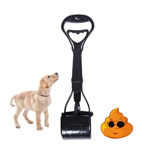 ABS Non-Breakable Pooper Scooper For Large Medium & Small Dogs Heavy Duty, 17.7*3.9 Inch Long Handled Dog Poop Scooper For Grass,Durable Dog Poop Pick Up Tool, Poop Grabber
