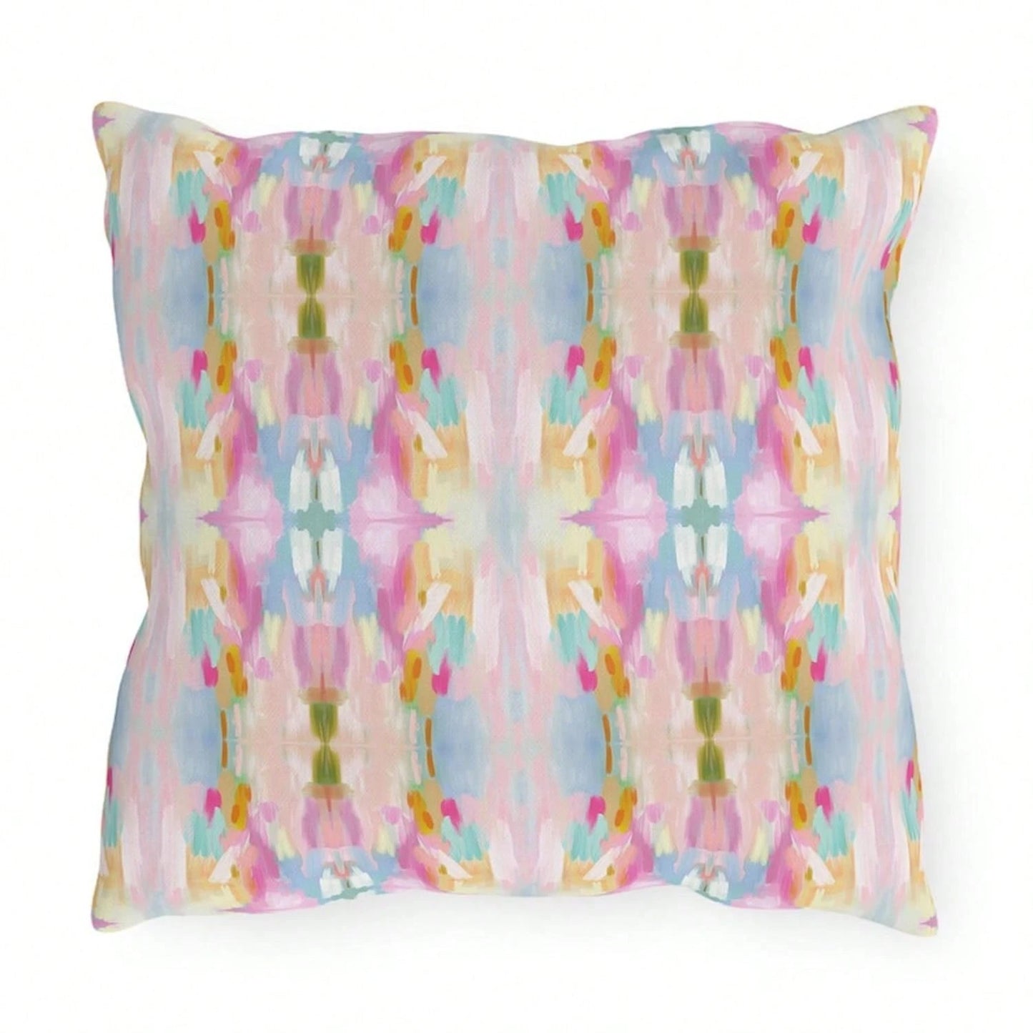 Abstract Art OUTDOOR Pillow Mirrored Patio DE1cor Pink Purple Blue Garden Pillows Balcony Modern Swimming Pool Lumbar Swing Pillows Designer