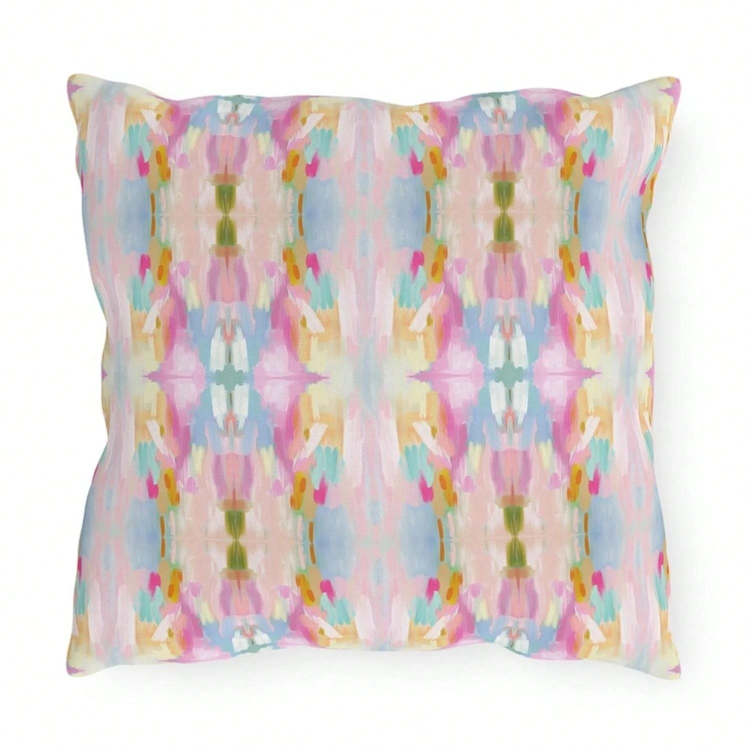 Abstract Art OUTDOOR Pillow Mirrored Patio DE1cor Pink Purple Blue Garden Pillows Balcony Modern Swimming Pool Lumbar Swing Pillows Designer