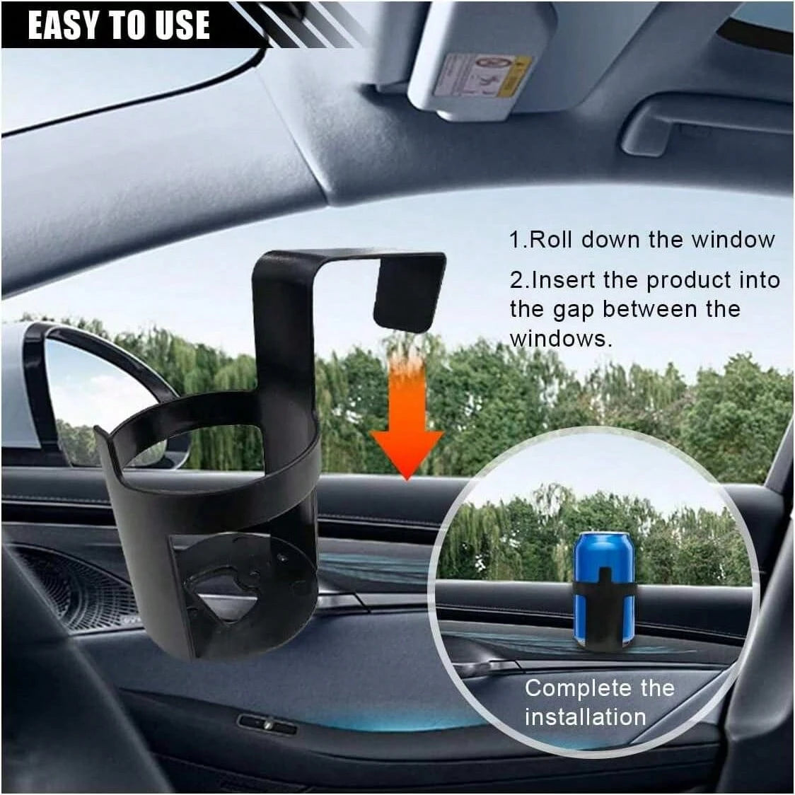 Adjustable Backseat Cup Holder| Car Drink And Bottle Rack| Truck Bottle Holder And Storage Solution| Sturdy Shock-Proof Design, Easy To Install| Space-Saving, Keeps Car Interior Tidy| Universal B