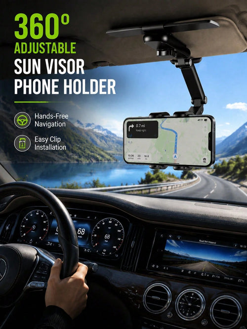 Adjustable Cantilever Sun Visor Multi-Joint Long Arm Fashionable Car Phone Holder Multifunctional Suitable For Navigation And Universal Car Accessories, Gift For Men Women