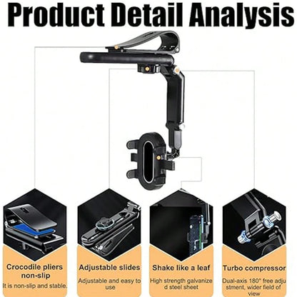 Adjustable Cantilever Sun Visor Multi-Joint Long Arm Fashionable Car Phone Holder Multifunctional Suitable For Navigation And Universal Car Accessories, Gift For Men Women