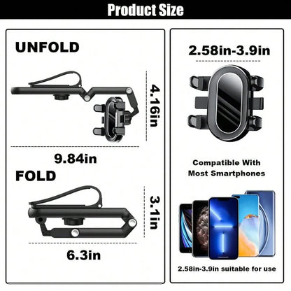 Adjustable Cantilever Sun Visor Multi-Joint Long Arm Fashionable Car Phone Holder Multifunctional Suitable For Navigation And Universal Car Accessories, Gift For Men Women