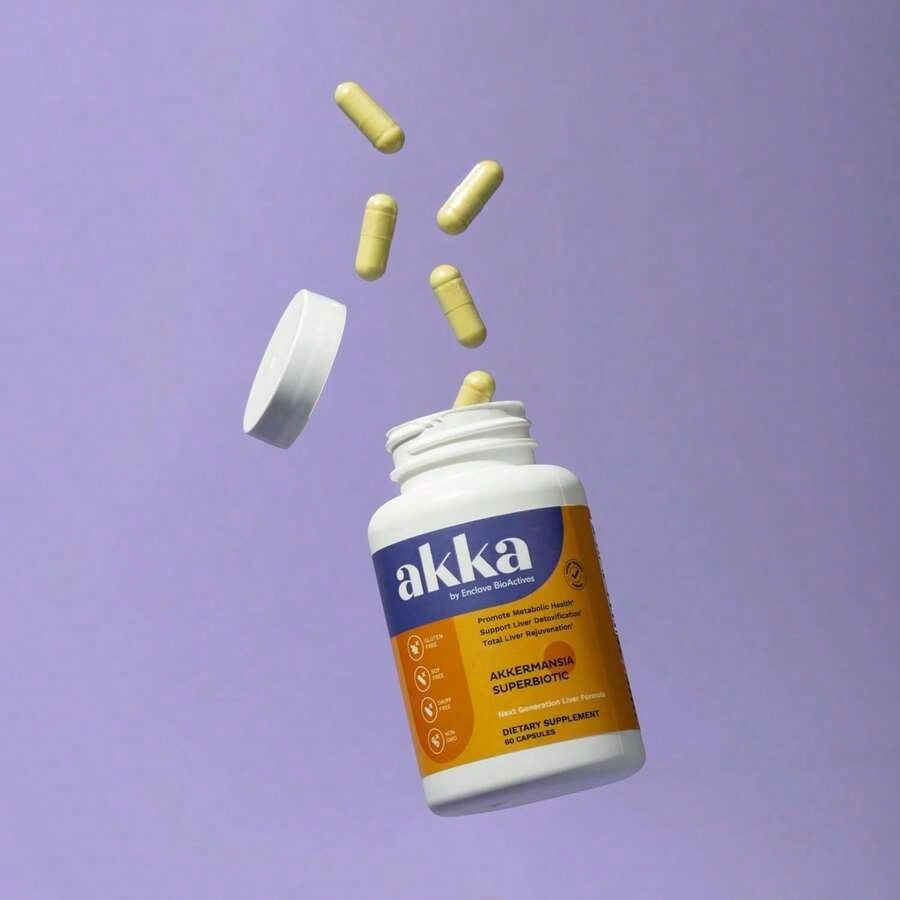 AKKA 3 Pack Premium Liver Cleanse Detox & Repair Superbiotic- Supports Liver Health & Function, Boosts Energy, Digestion & Metabolism With Bioavailable Pasteurized Akkermansia, Non-GMO, Gluten-Free