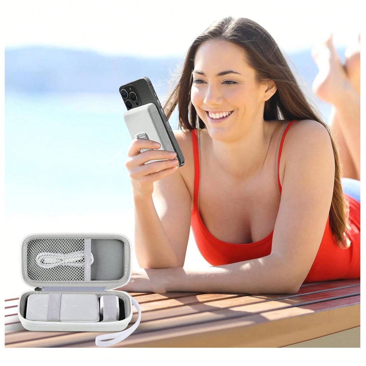ALKOO Power Bank Case Compatible With Anker 334 MagGo PowerCore 10K Zolo Magnetic 10000 MAh 633 622 621 321 Portable Charger Travel Storage Holder Case Only