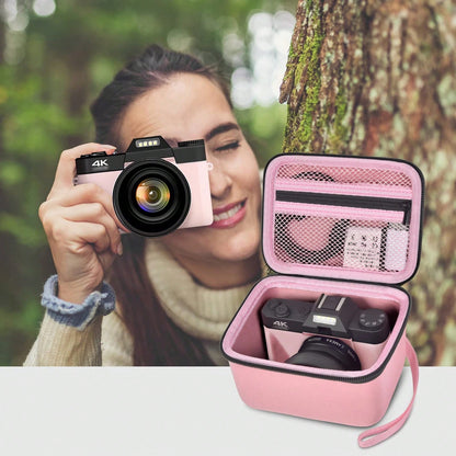 ALKOO Vlogging Camera Case Compatible With Duluvulu TEBNGIHNM Zheozeig Oiadek 4K Digital Camera Travel Storage Bag For Lens Cable Accessories Gear Case Only