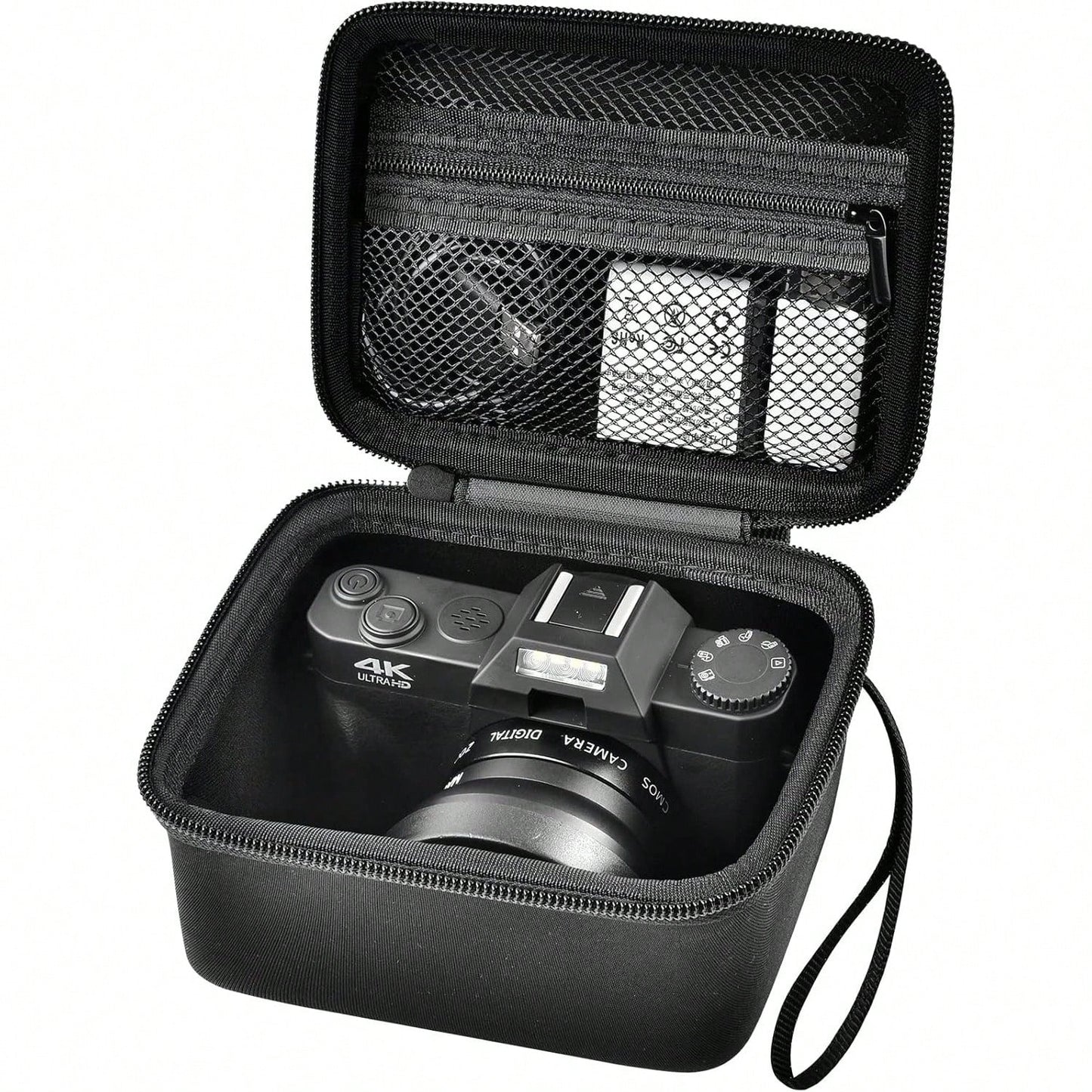ALKOO Vlogging Camera Case Compatible With Duluvulu TEBNGIHNM Zheozeig Oiadek 4K Digital Camera Travel Storage Bag For Lens Cable Accessories Gear Case Only
