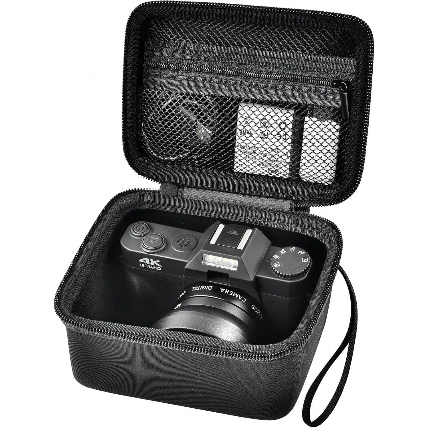 ALKOO Vlogging Camera Case Compatible With Duluvulu TEBNGIHNM Zheozeig Oiadek 4K Digital Camera Travel Storage Bag For Lens Cable Accessories Gear Case Only