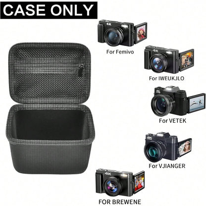 ALKOO Vlogging Camera Case Compatible With Duluvulu TEBNGIHNM Zheozeig Oiadek 4K Digital Camera Travel Storage Bag For Lens Cable Accessories Gear Case Only
