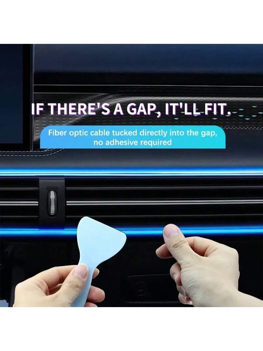 APP Control Car Interior LED Light Bar, RGB 5 In 1 Ambient Light Kit, 275.59 Inch Fiber Optic 8 Color Car Neon Lights Synchronized Music, Automotive Products LED Strip Lights, Car Accessories Dirt Bik