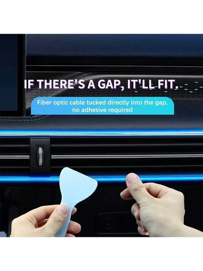 APP Control Car Interior LED Light Bar, RGB 5 In 1 Ambient Light Kit, 275.59 Inch Fiber Optic 8 Color Car Neon Lights Synchronized Music, Automotive Products LED Strip Lights, Car Accessories Dirt Bik