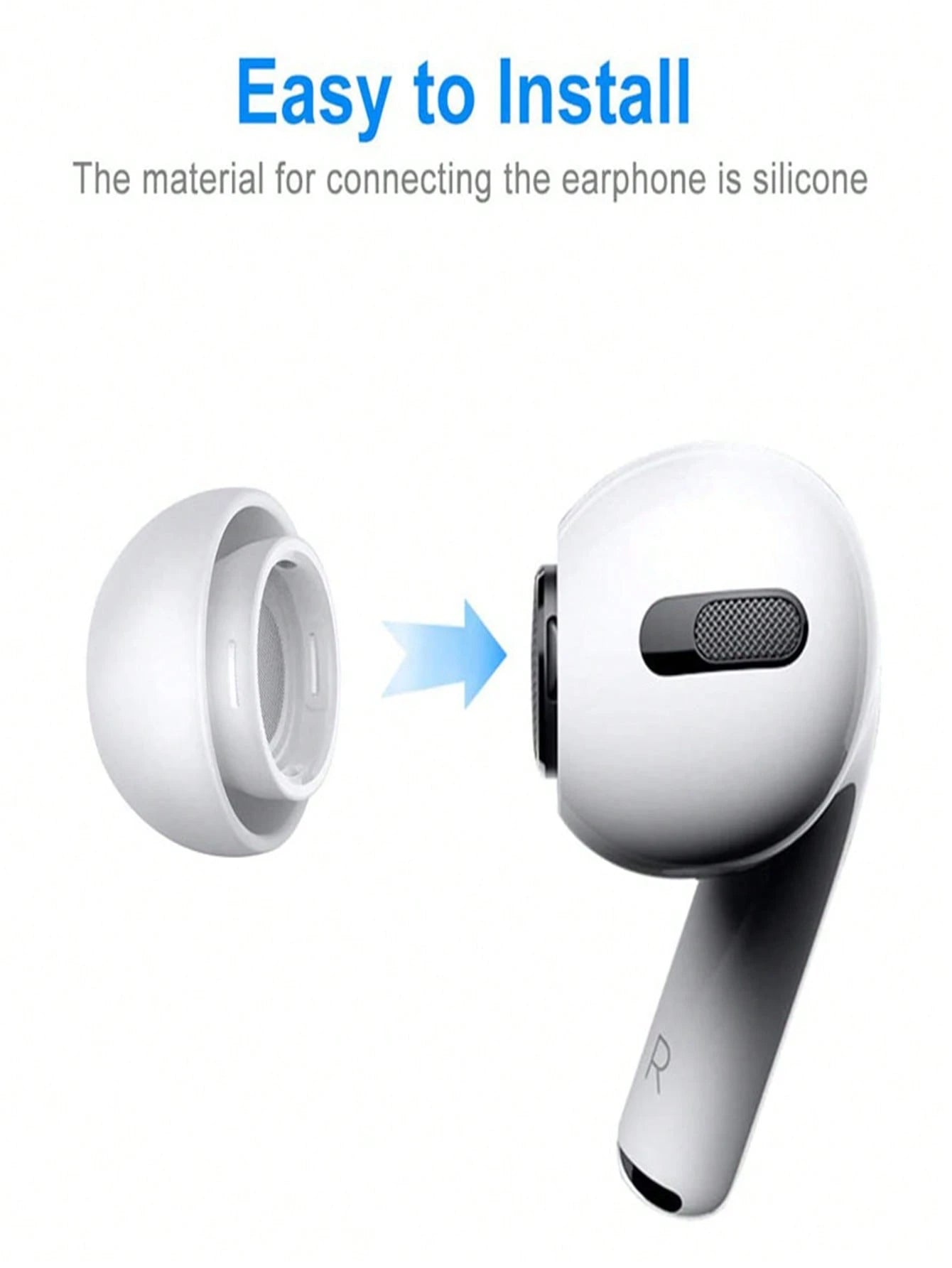 Apple Ear Tips, 3 Sizes, 3 Pairs, Compatible With Airpods Pro