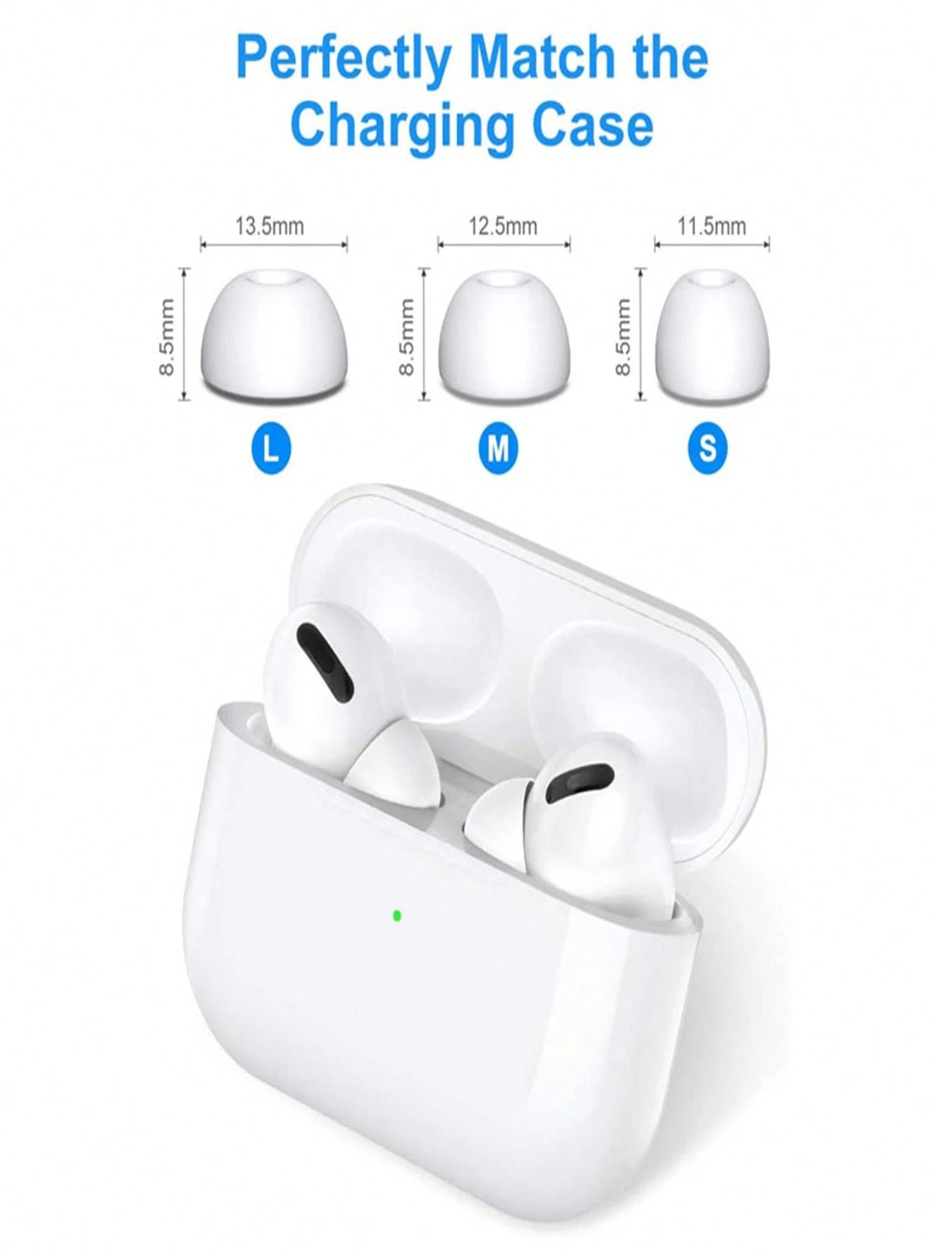 Apple Ear Tips, 3 Sizes, 3 Pairs, Compatible With Airpods Pro